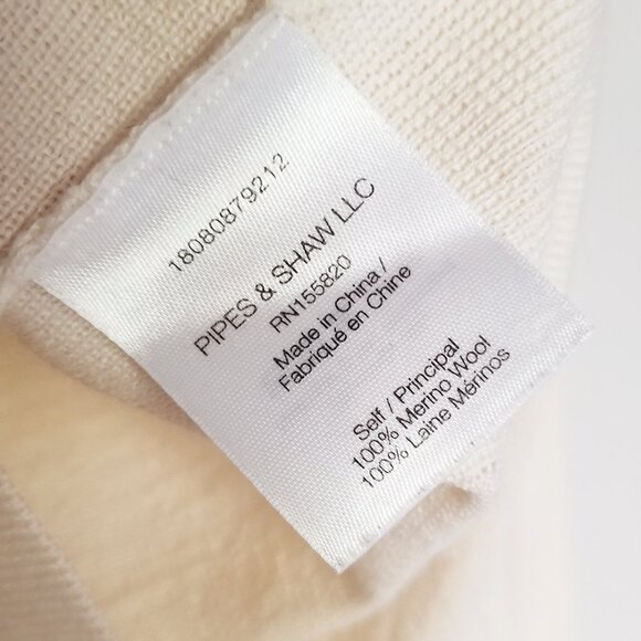 Veronica Beard 100% Merino Wool Turtleneck Tol Bell Sleeve Sweater S Cream Ivory - Picture 6 of 13